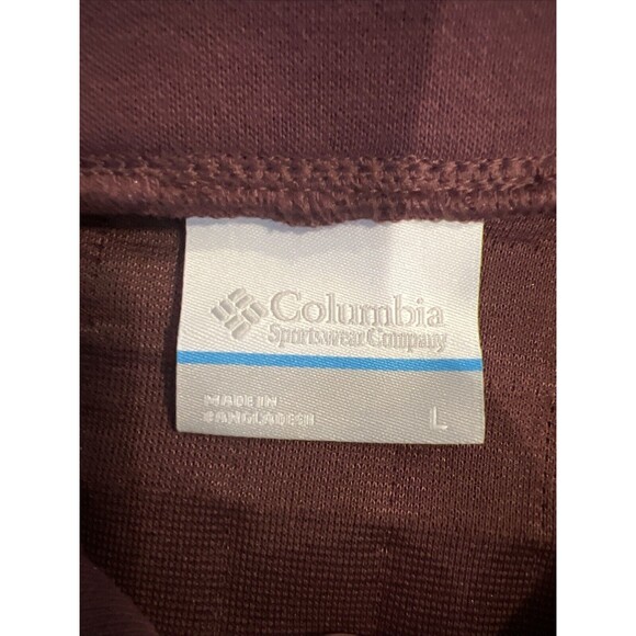 Columbia 1/4 Button Up Pull Over Women’s Size Large Burgundy - Picture 5 of 7